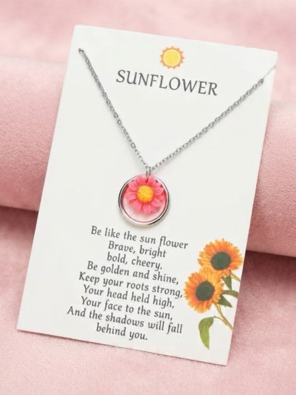 Women’s Sunflower Women’s Necklace.
